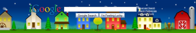Screenshot of the header for my Houses iGoogle theme
