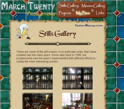 Screenshot of the first version of marchtwenty.com