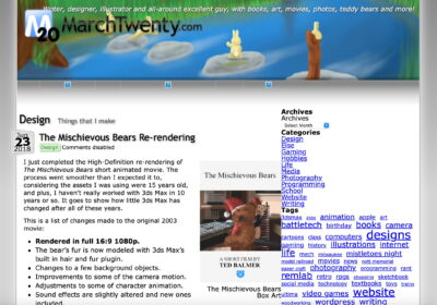 Screenshot of the fifth version of marchtwenty.com