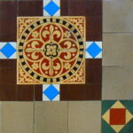 Ornate floor tile work texture