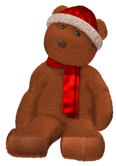 Rendering of Mistletoe the bear